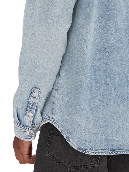 TH JEANS Cămașă din denim cu m&acirc;necă lungă denim deschis - Cămăși pentru bărbați