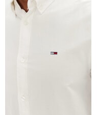 TOMMY HILFIGER TH JEANS Cămașă cu m&acirc;necă lungă din bumbac ecru - Cămăși pentru bărbați - 3