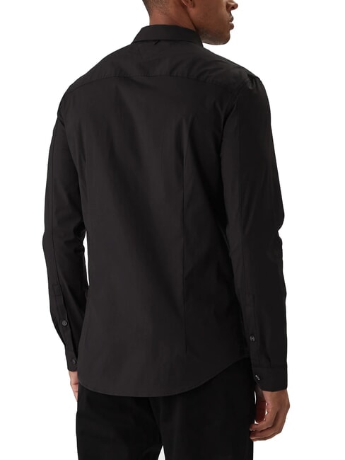 TH JEANS Cămașă cu m&acirc;necă lungă, croială slim fit Tommy Black - Cămăși pentru bărbați