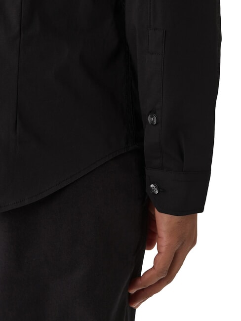 TH JEANS Cămașă cu m&acirc;necă lungă, croială slim fit Tommy Black - Cămăși pentru bărbați