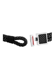 SECTOR BANDY Brățară bărbătească din piele &icirc;mpletită negru - Brățări pentru bărbați - 4