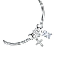 MORELLATO TORCHON Brățară șarpe cu cruce și cristal SILVER - Brățări - 3