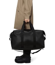 RAINS HILO WEEKEND Geanta impermeabila boabe negre - Genți de voiaj - 4