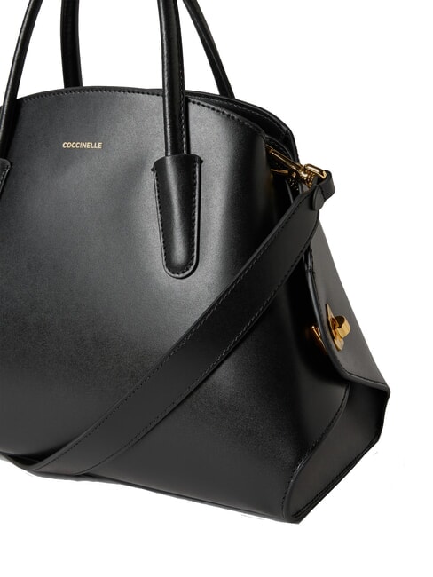 TYLDE CALF Geantă de m&acirc;nă, cu curea de umăr negru - Genți femei