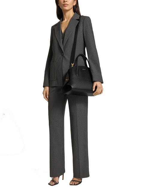 TYLDE CALF Geantă de m&acirc;nă, cu curea de umăr negru - Genți femei