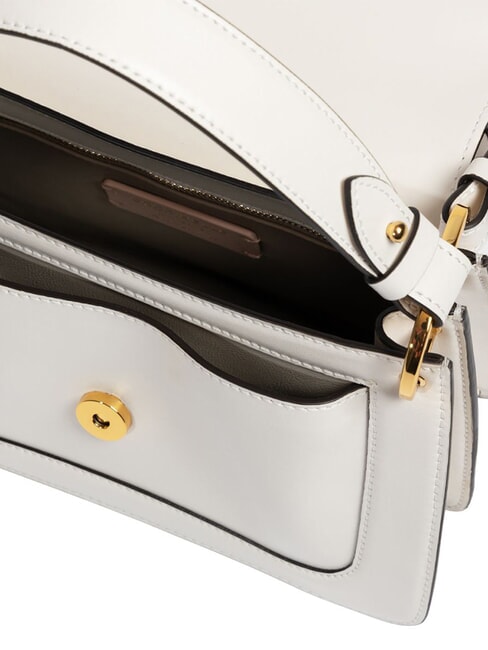 C-ME CALF COCKER Geanta mica din piele cu bareta de umar perla - Genți femei