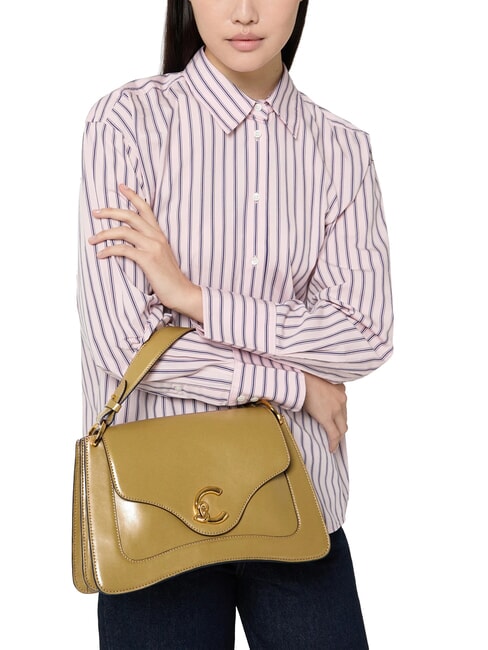 C-ME CALF COCKER Geanta servieta din piele cu bareta de umar iarbă de mare - Genți femei