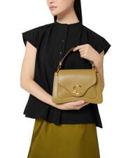 COCCINELLE C-ME CALF COCKER Geanta mica din piele cu bareta de umar iarbă de mare - Genți femei - 4