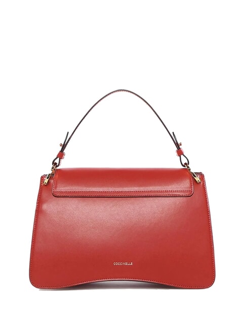 C-ME CALF COCKER Geanta servieta din piele cu bareta de umar stacojiu - Genți femei