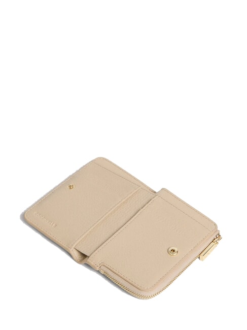 METALLIC SOFT Portofel mic din piele scoică de nisip - Portofele femei