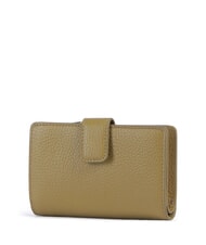 COCCINELLE METALLIC SOFT Portofel din piele texturata iarbă de mare - Portofele femei - 3