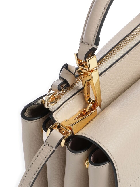 ARLETTIS Minigeantă din piele texturată scoică de nisip - Genți femei