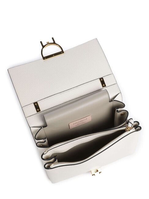 ARLETTIS Geanta de mana din piele ciocanita perla - Genți femei