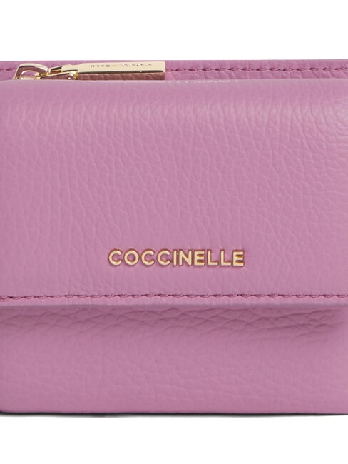 METALLIC SOFT Portofel din piele pietrișată meduze - Portofele femei