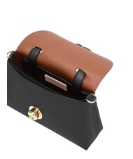 COCCINELLE NIKLA Geantă de m&acirc;nă, cu curea de umăr negru/coniac - Genți femei - 4