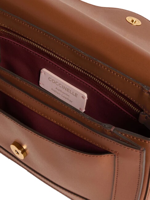 C-ME CALF Geantă de umăr, din piele coniac - Genți femei