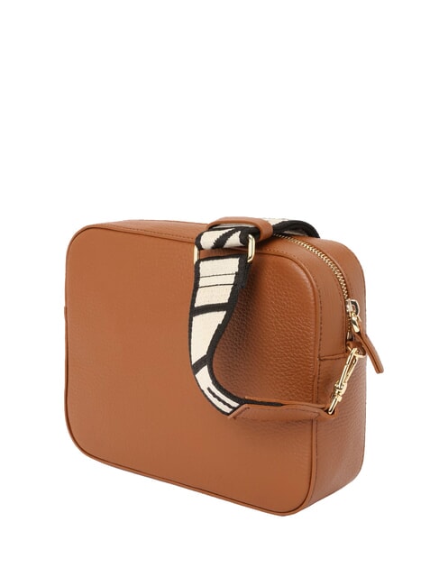 TEBE Geantă mică din piele texturată coniac - Genți femei