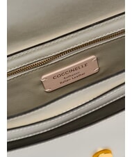 COCCINELLE C-ME CALF Geantă de umăr, din piele perla - Genți femei - 4