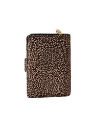 BORBONESE CLASSICA Portofel mediu cu buzunar pentru monede OP / NATURAL / NEGRU - Genți femei - 3