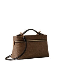 BORBONESE GEMINI Geantă mică de portbagaj cu curea de umăr natural op / negru - Genți femei - 2