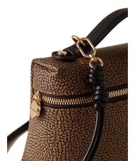 BORBONESE GEMINI Geantă mică de portbagaj cu curea de umăr natural op / negru - Genți femei - 3