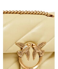 PINKO MINI LOVE BAG Geanta Nappa galben vanilie-aur antic - Genți femei - 3