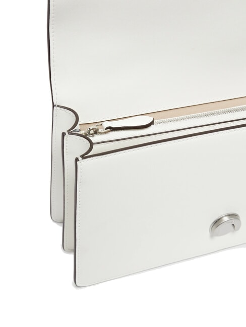 LOVE ONE Geantă de umăr cu clapă nor alb - argintiu mat - Genți femei