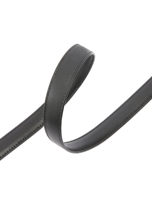LOVE BERRY Curea din piele color block culoare bloc de limuzină neagră - Curele