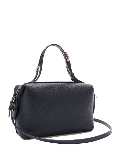 DOUBLE Geantă tip ghiozdan din piele cu curea de umăr albastru cerneală - Genți femei