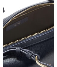 FURLA DOUBLE Geantă tip ghiozdan din piele cu curea de umăr albastru cerneală - Genți femei - 4