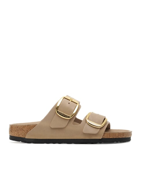 ARIZONA BIG BUCKLE Papuci din piele cu 2 barete tutun brun - Pantofi femei