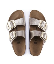 BIRKENSTOCK ARIZONA BIG BUCKLE Papuci metalici cu catarame taupe gri - Pantofi femei - 4