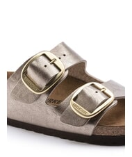 BIRKENSTOCK ARIZONA BIG BUCKLE Papuci metalici cu catarame taupe gri - Pantofi femei - 5