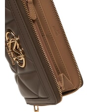 LOVE MOSCHINO EMBOSSED Portofel mediu cu fermoar noroi - Portofele femei - 2