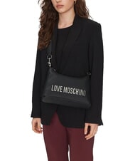 LOVE MOSCHINO BOLD LOVE Geantă de umăr lac negru - Genți femei - 4