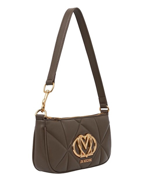 EMBOSSED Geantă mică de umăr noroi - Genți femei