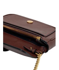 PINKO LOVE ONE POCKET Geanta de umar din piele vin de burgundă - aur antic - Genți femei - 4