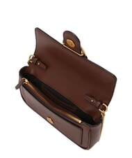 PINKO LOVE ONE POCKET Geanta de umar din piele vin de burgundă - aur antic - Genți femei - 5