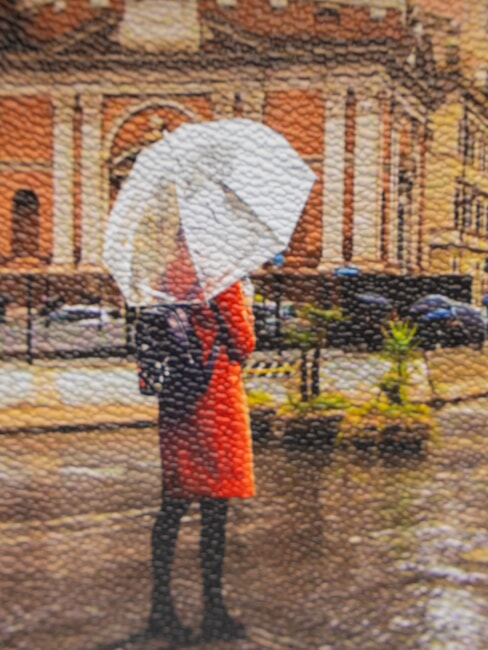 YESBAG Geantă de umăr cu două compartimente Roma plouă - Genți femei