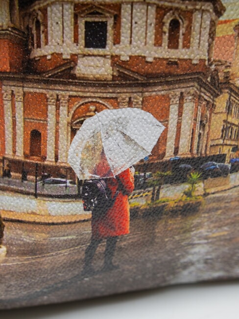 YESBAG Rucsac mare cu buzunar Roma plouă - Genți femei