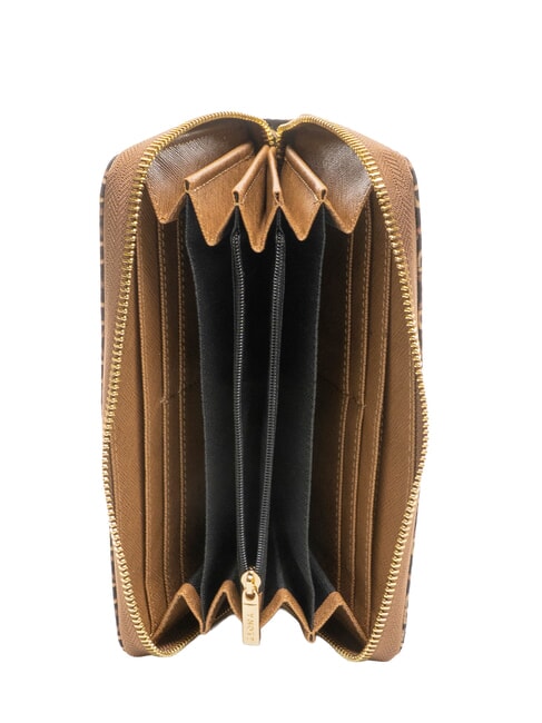 AUDREY Portofel mare cu fermoar tutun - Portofele femei