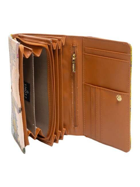 YESBAG Portofel mediu cu clapă floare galbenă - Portofele femei