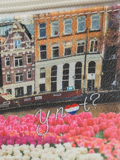 YESBAG Geantă tip clutch medie cu manșetă lalele - Genți femei