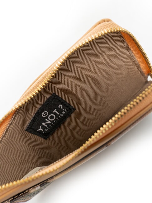 YESBAG Portcard plat cu fermoar și m&acirc;ner canal &icirc;nflorit - Portofele femei