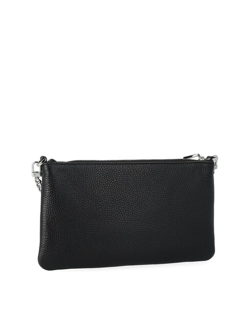 JET SET Geantă de umăr din piele cu lanț negru - Genți femei