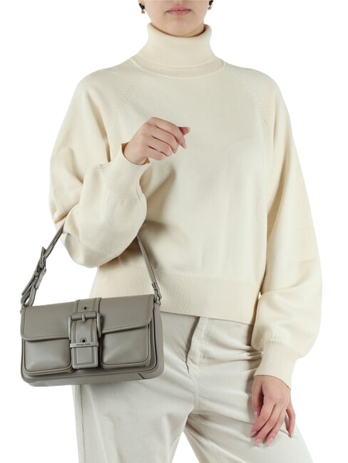 COLBY Geantă de umăr medie din piele mesteacăn - Genți femei