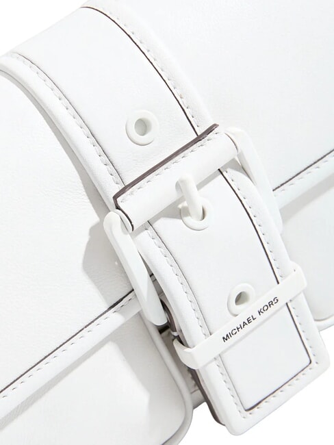 COLBY Geantă de umăr medie din piele alb optic - Genți femei