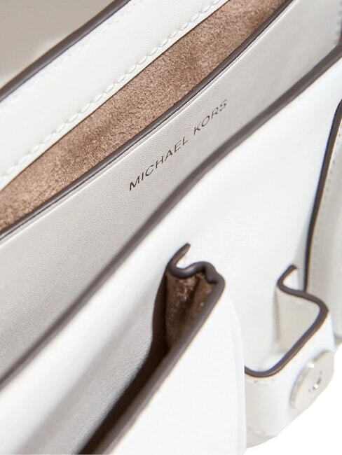 COLBY Geantă de umăr medie din piele alb optic - Genți femei