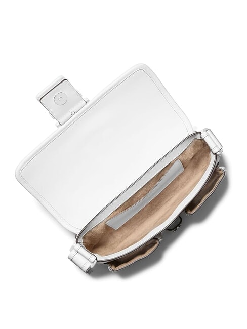 COLBY Geantă de umăr medie din piele alb optic - Genți femei