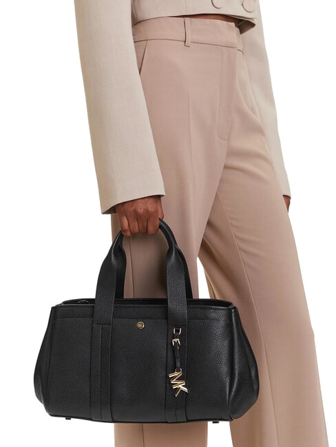 ROMEE Geantă tip ghiozdan din piele cu curea de umăr negru - Genți femei